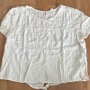 Garage Cream Short Sleeve Blouse